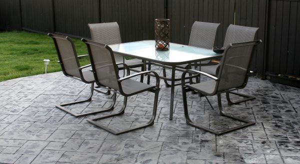 Backyard Concrete Stamping in Costa Mesa